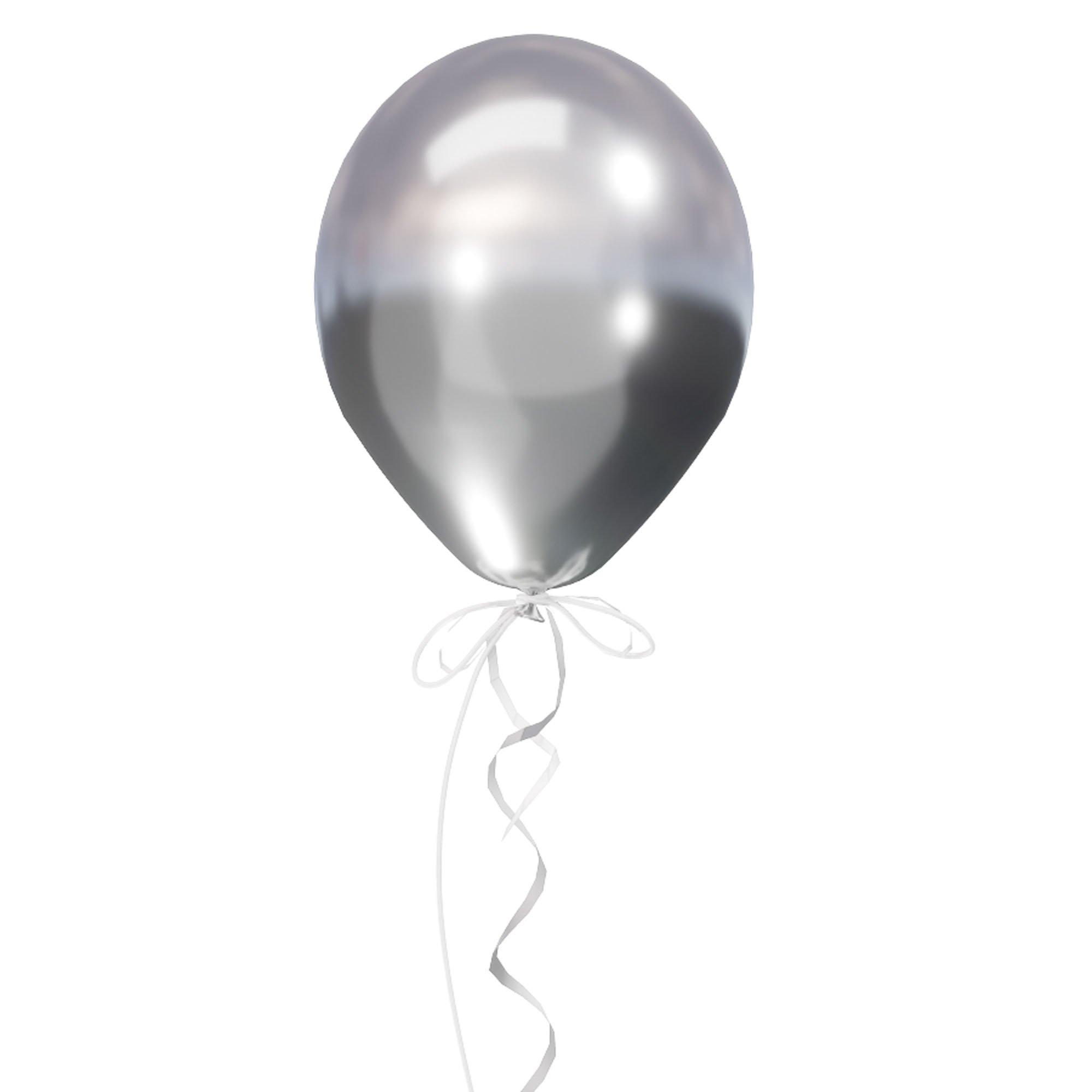 25ct, 12in, Metallic Lux™ Platinum Silver Premium Latex Balloons - Luxaire™